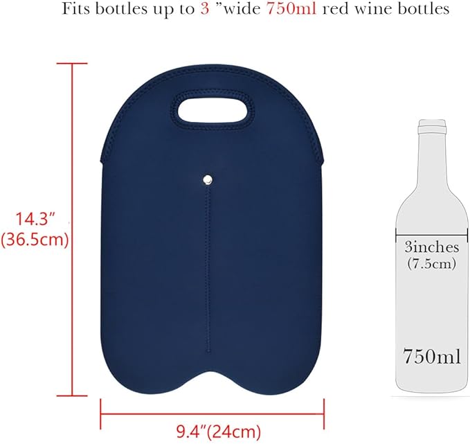 Linkidea Wine Travel Carrier & Cooler Bag, Wine Carrying Tote Picnic Cooler