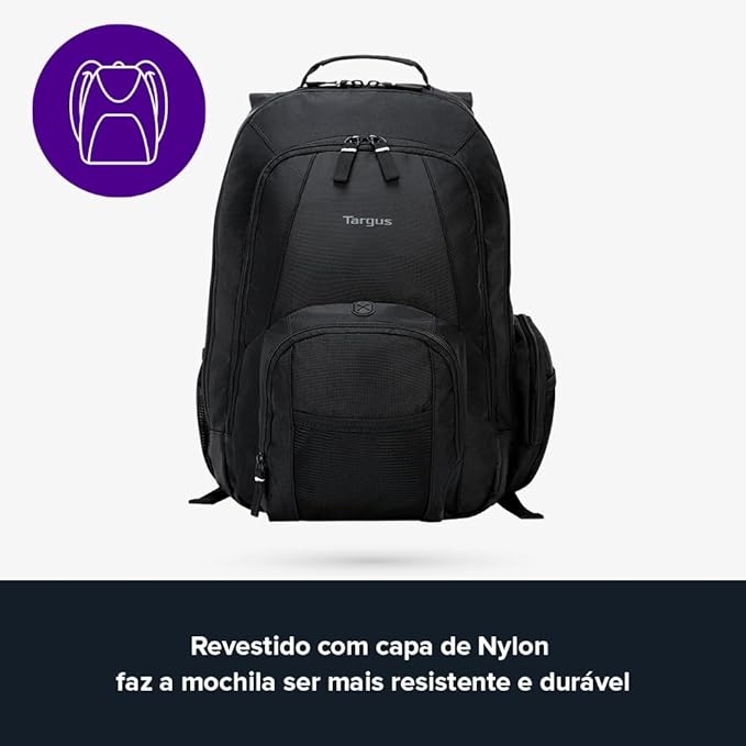 Targus 16 Inch Groove Laptop Backpack, Black - Fits Most Laptops up to 16", Water Resistant Travel Backpack for Business Commuters and Travel (CVR600)