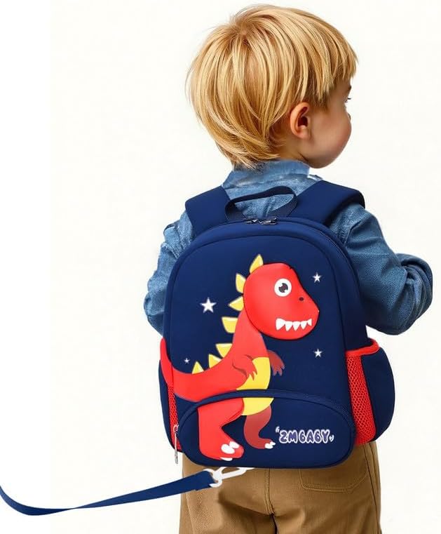 Padgene Toddler Backpacks Kids Preschool Backpack Waterproof Neoprene Animal Schoolbag Lunch backpack 3D Cartoon Mini Travel Bag for Boys Girls Ages 3-5