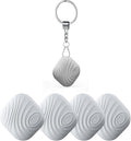 Key Finder, Bluetooth Tracker Item Locator with Key Chain for Keys Pet Wallets or Backpacks and Tablets, Batteries Include (Gray, 4 Pack)