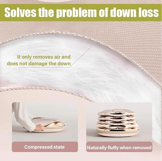 Space Saving Hanging Garment Bag With Self Compression Zipper,Garment Bags for Travel,Dust Cover for Coats Down Jackets, Closet Clothes Organizer with Clear Window (Beige, M+L+XL)