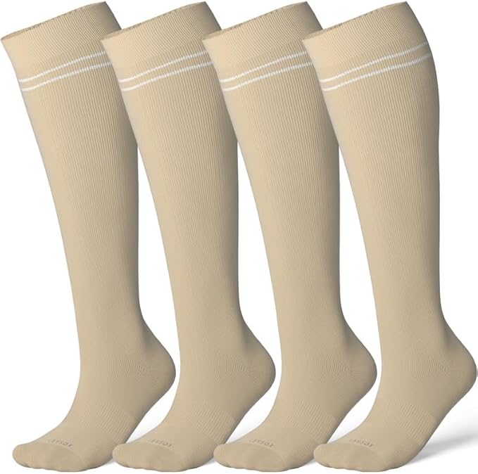 LEVSOX Compression Socks for Pregnant Women 20-30 mmHg Knee High Cute Funny Mens Supports Socks for Nurses, Medical, Travel