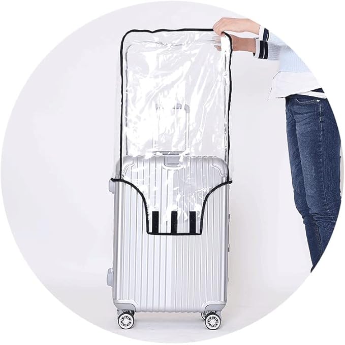 Clear PVC Luggage Cover Protectors - Transparent Waterproof Suitcase Sleeve for 20"+24"+28" Wheeled Suitcases (3PCS)