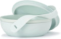 W&P Porter Ceramic Bowl Lunch Container w/ Protective Non-slip Exterior, Mint 1 Liter | Lid & Snap-tight Silicone Strap | Food Storage, Bento Box, Meal Prep | BPA-Free Ceramic