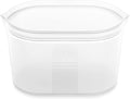 Zip Top Reusable Food Storage Bags | Large Dish [Frost] | Silicone Meal Prep Container | Microwave, Dishwasher and Freezer Safe | Made in the USA