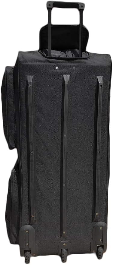 36-inch Rolling Duffle Bag with Wheels, Luggage Bag, Hockey Bag, XL Duffle Bag With Rollers, Heavy Duty Oversized Bag (Black)