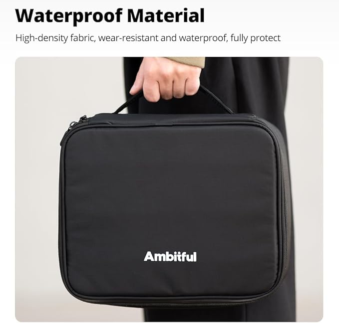 AMBITFUL Carrying Bag Zoom P7 for Photography Equipments with Large Capacity, Multi-functional Storage Case for Mini Drone and Other Accessories,with Thick Sponges and Interial Mesh Layer