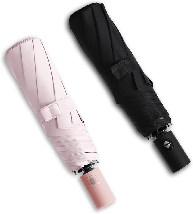 BAODINI Small UV Protection Travel Umbrella Compact for Rain and Sun UPF 50+ 41 inch Portable Umbrella for Women and Men