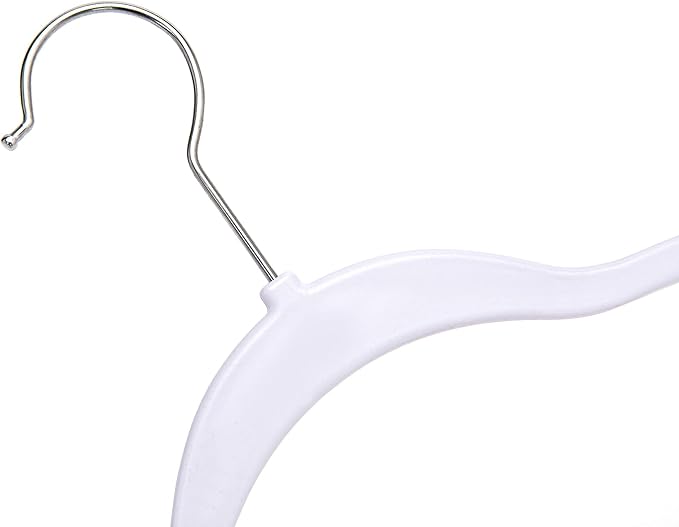 Quality Hangers 160 Pack Non-Velvet Plastic Hangers for Clothes - Heavy Duty Coat Hanger Set - Space-Saving Closet Hangers with Chrome Swivel Hook, Functional Non-Flocked Hangers - Cream White