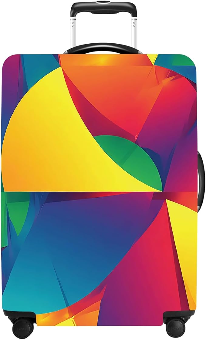 Luggage Cover Washable Suitcase Protector Anti-Scratch,Stretchable Fit for 20-34Inch Luggage Durable Travel Bag Cover with Zipper Closure (Multicolored, S(fits 20-22inch suitcase))