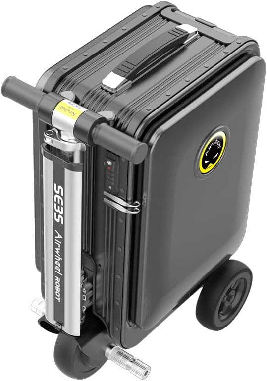 Airwheel SE3S Smart Rideable Suitcase Electric Luggage Scooter For Travel (black)