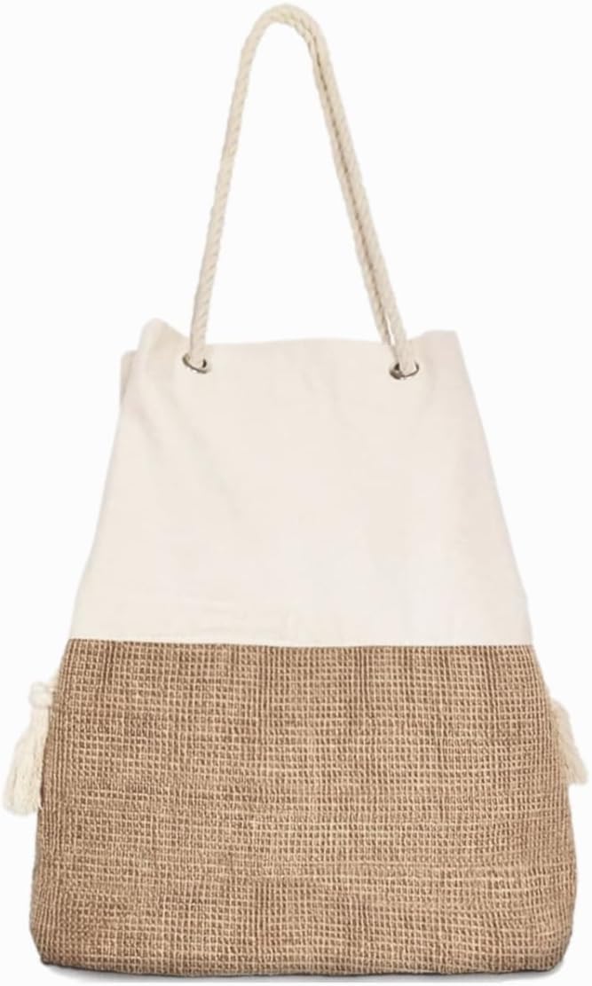 Large Beach Tote Bag with Hat Holder Straps, Womens large beach bag- Vation beach Tote