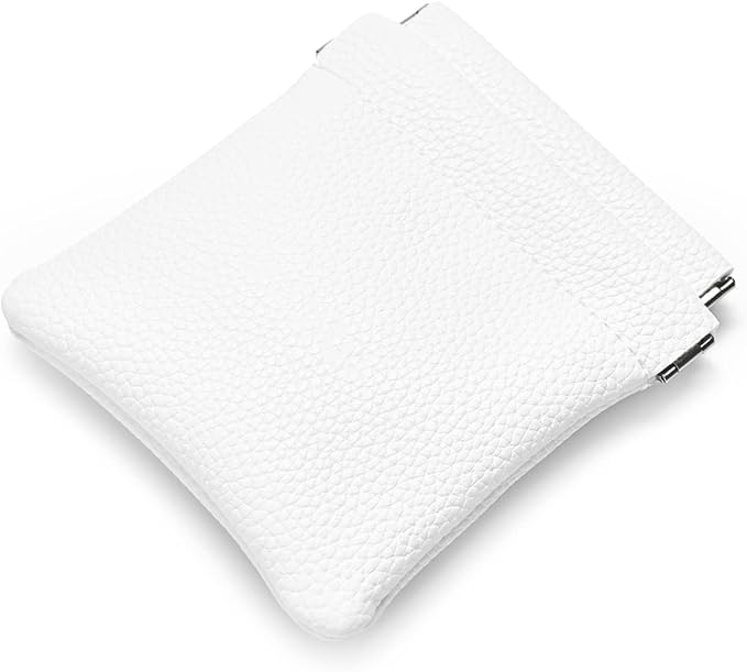 PU Leather Jewelry Travel Bag Leather Jewelry Pouch Christmas,Wedding Party Favor Gift Bag (L, White)