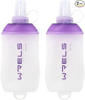 200ml/350ml/500ml Collapsible Soft Flask,BPA Free Folding Soft Water Bottle with Hanging Ring,Lightweight TPU Hydration Flask for Running Marathon Cycling Hiking(200ml-2 Packs)