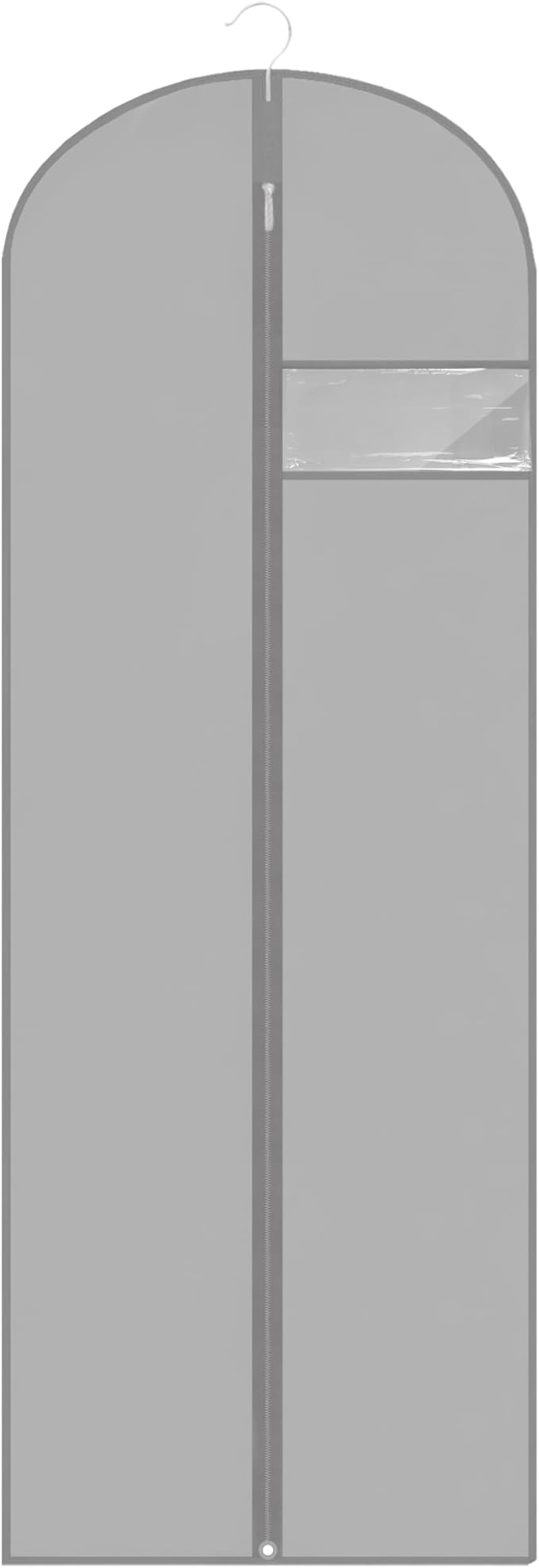 Dress Bags for Gowns Long, 65'' Garment Bags for Hanging Clothes, Suit Bag Cover for Storage and Travel (Grey)
