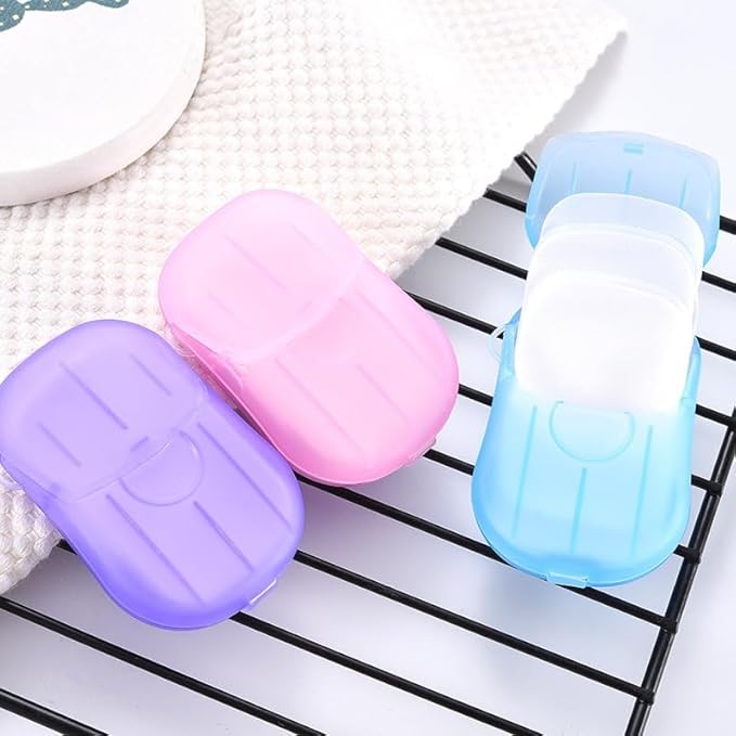 5 Boxes Disposable Soap Paper Sheets,100 Sheets,Mini Color Soap Paper for School Indoor, Outdoor,Travel,Camping Hiking,Paper Soap,Travel Soap,Foot and Hand Care,Travel Hand Soap