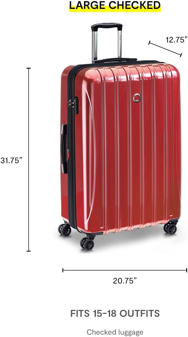 Delsey Luggage Aero 2 Piece Set (19" & 29") Spinner Suitcase (Cobalt Blue)