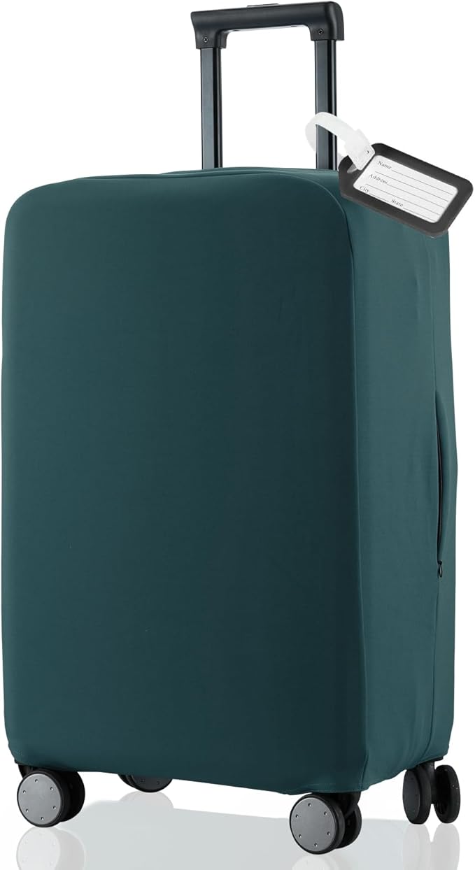 Travel Luggage Cover - Scratch-Resistant Fit 19-33 Inch, Avocado Green, 3XL
