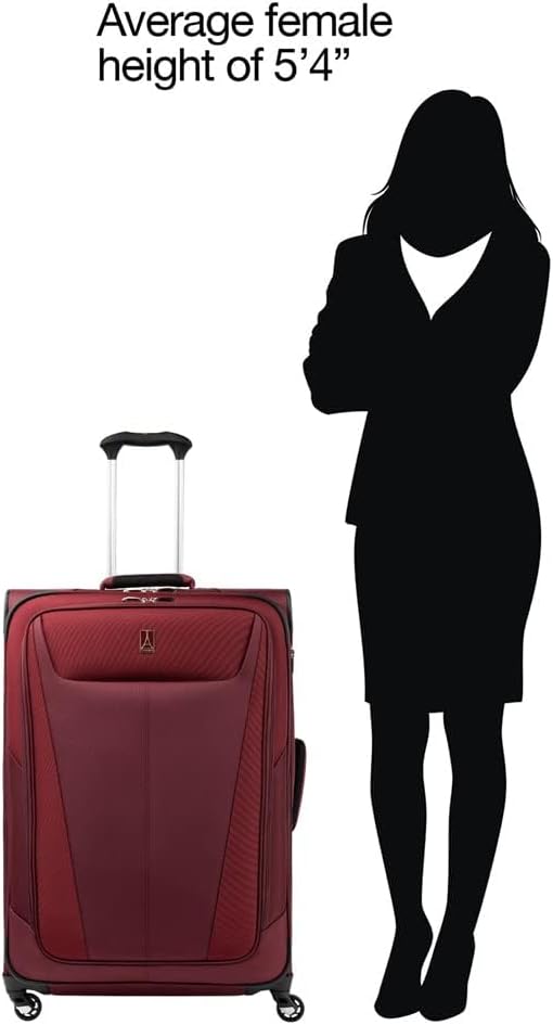 Travelpro Maxlite 5 Softside Expandable Checked Luggage with Spinner Wheels, Lightweight, 29-Inch — Burgundy