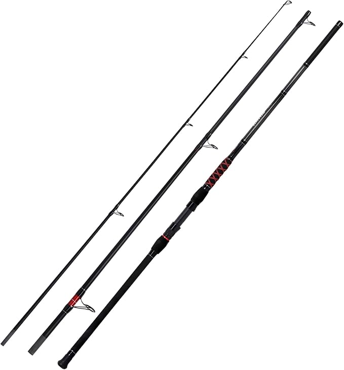 Fiblink Surf Spinning Fishing Rod 2-Piece/3-Piece Carbon Fiber Travel Fishing Rod (9-Feet / 11-Feet & 12-Feet & 15-Feet)