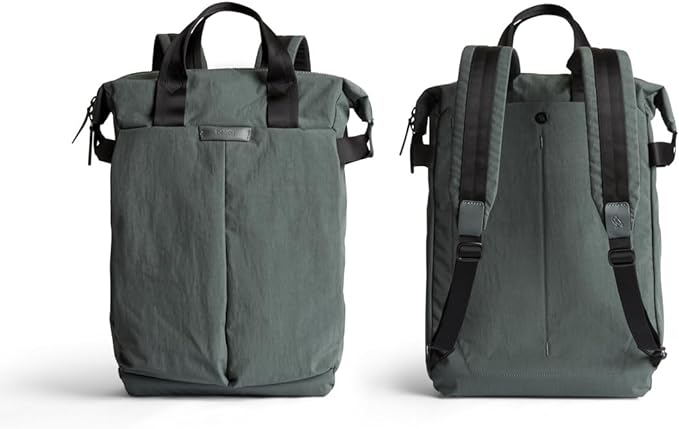 Bellroy Tokyo Totepack, water-resistant woven convertible backpack and tote bag - Everglade