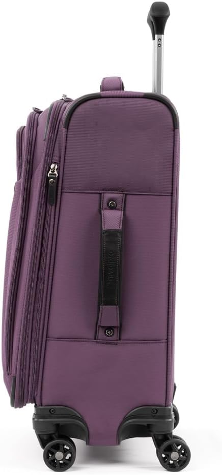 Travelpro Tourlite Softside 2-Piece Set, Expandable Luggage with 4 Spinner Wheels, Lightweight Suitcase, 21" Carry-On, 25" Checked Medium, Deep Purple