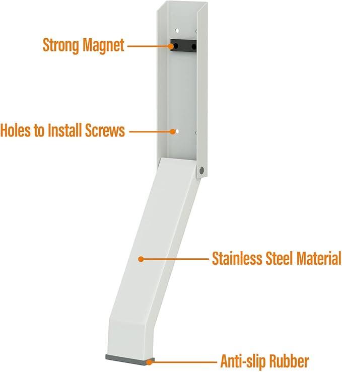 Door Stopper, Door Holder, No Drilling Door Stoppers, Easy Pedal Kick Down Door Stop(White x 1 Pack)
