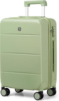 Hanke 26 Inch Luggage Large Suitcase With Spinner Wheels Tsa Luggage Suitcases Hard Case Luggage For Women Men Rolling Checked Luggage(Bamboo Green)