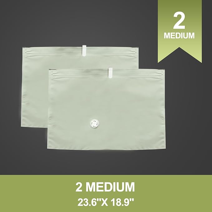 Umimile Vacuum Storage Bags for Travel with Electric Pump, Reusable Compression Bags for Travel, Space Saver Bags for Luggage, Suitcases and Backpack (2PC + PUMP)