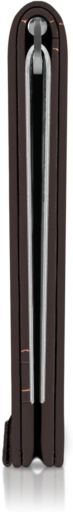 Kings Loot Money Clip Slim Minimalist Wallet for Men | RFID Blocking Leather Design with Money Clip | Front Pocket Bifold Holds 12 Cards | Stylish & Compact Wallets (Truffle)