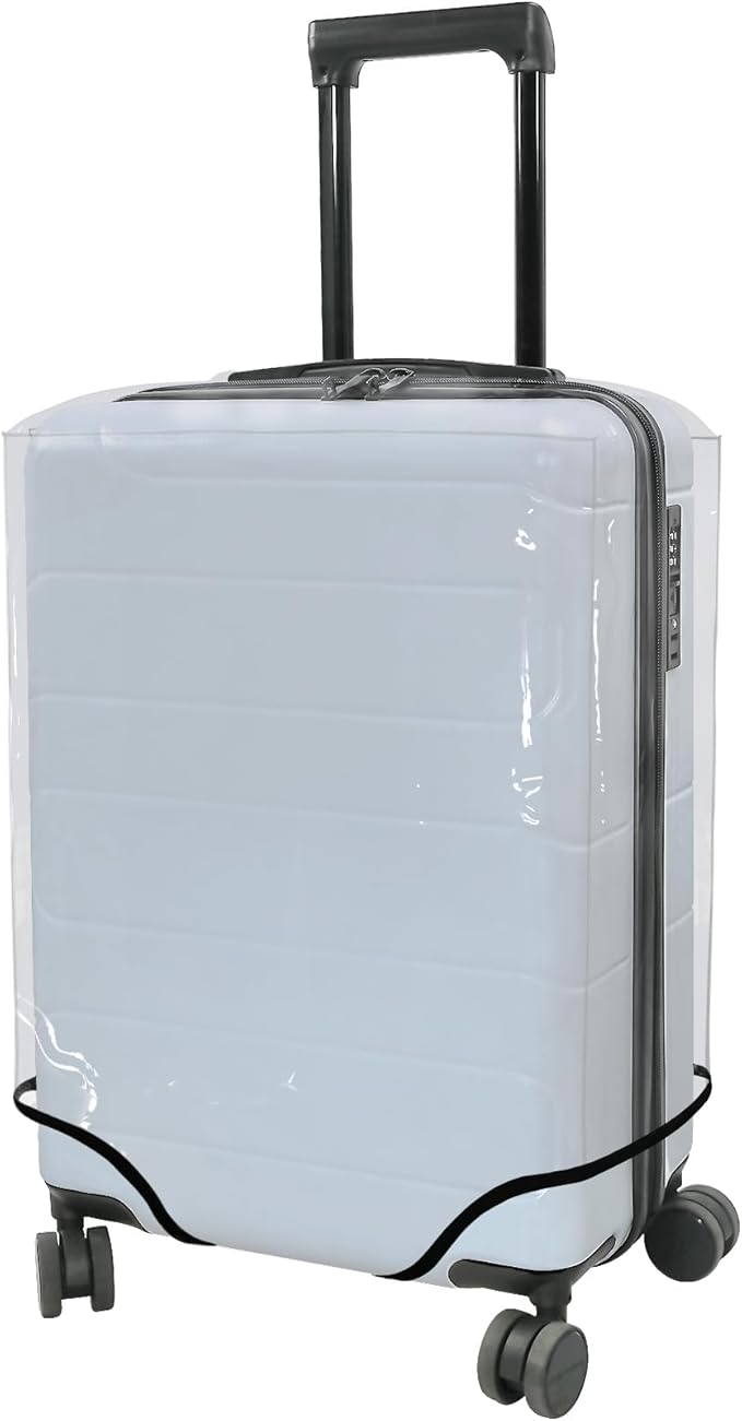 HYPER VENTURE Clear PVC Luggage Cover Full Transparent Suitcase Protector Fits 30 Inch Luggage, XL