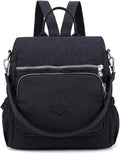 MINTEGRA Women Shoulder Backpack Multi-Pocket Nylon Purse Large Capacity Waterproof Casual Daypack