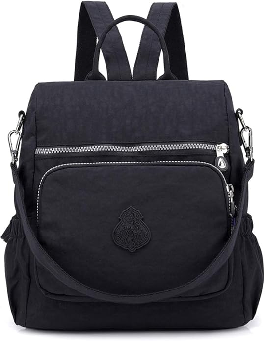 MINTEGRA Women Shoulder Backpack Multi-Pocket Nylon Purse Large Capacity Waterproof Casual Daypack