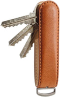 Jibbon Italian Premium Leather Key Organizer - Stylish Key Holder with Marine Grade 316 Stainless Steel, Compact EDC Keychain