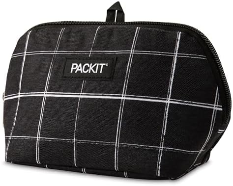 PackIt Snack Bag, Black Grid, Normal