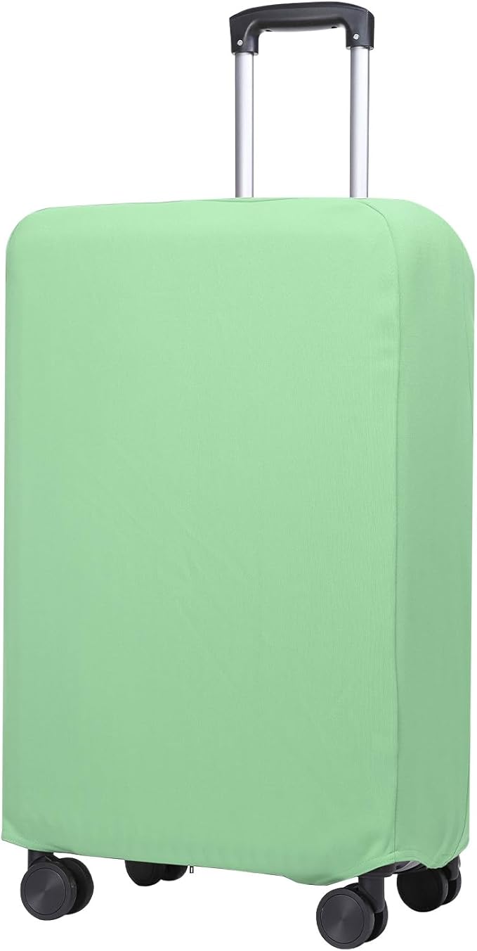 PATIKIL Luggage Cover, Suitcases Covers Elastic Carry on Cover Protector Washable Scratch-Resistant Fits 24-25 Inch Luggage for Travel Business Trips, Light Green