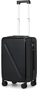 MILADA 20 Inch Carry On Luggage 22x14x9 Airline Approved with Wheels Lightweight HardShell Suitcases Bag Rolling Luggage for Travel, Black