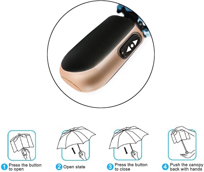 Goothdurs Mini Travel Compact Automatic Umbrella Small Lightweight Folding Rain Windproof Auto Open/Close Purse Umbrellas for Women Men