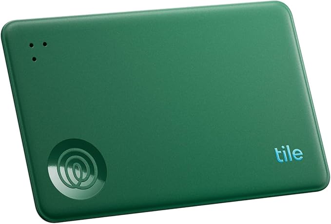 Tile by Life360 Slim - Wallet Finder, Bluetooth Tracker and Item Locator for Luggage Tags, Passports and More. Both iOS and Android Compatible. Phone Finder. 1-Pack (Green Surf)
