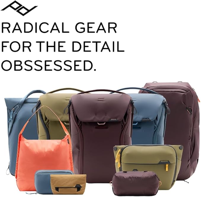 Peak Design Small Tech Pouch, Ocean, Electronics Organizer for Travel or Everyday Carry, Origami-Style Storage, Cable Pass-Through, Weatherproof Recycled Nylon, Gear Carry Bag for Men and Women