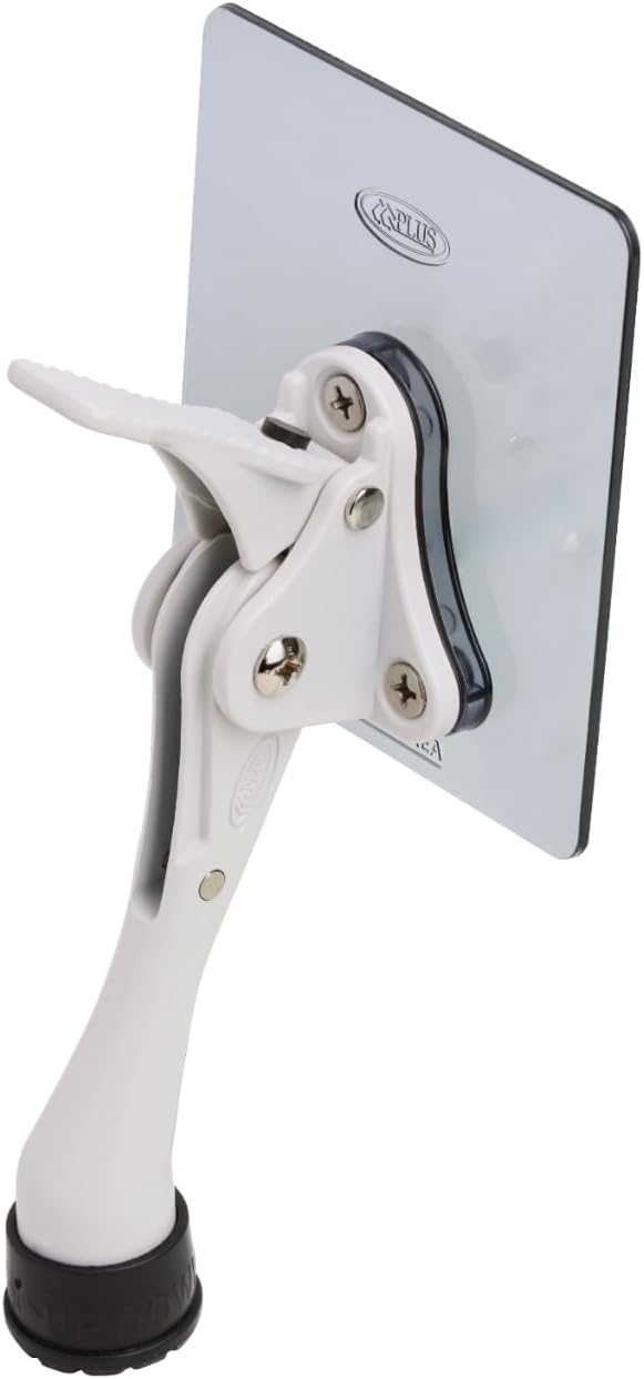 One-Touch Doorstop Adhesive Bracket (White, 4inch x 1pack)