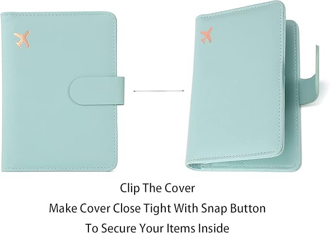 Melsbrinna Premium Leather Passport Holder Covers Case, Waterproof Rfid Blocking Travel Wallet Passport Holder with Pen Holder, Cute Passport Book for Women/Men