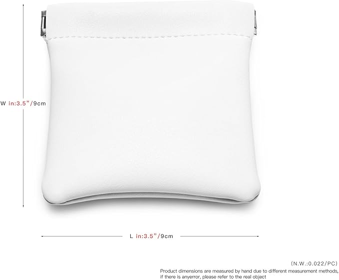 PU Leather Jewelry Travel Bag Leather Jewelry Pouch Christmas,Wedding Party Favor Gift Bag (S, Pearl White)