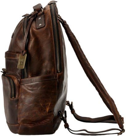FRYE Men's Logan Antique Pull Up Backpack, Dark Brown, One Size