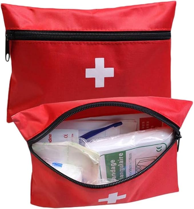 AOUTACC 6 Pack Empty First Aid Bag, Mini Travel Empty First Aid Kit Pouch Bag for Emergency at Home, Office, Car, Outdoors, Boat, Camping, Hiking(Bag Only)