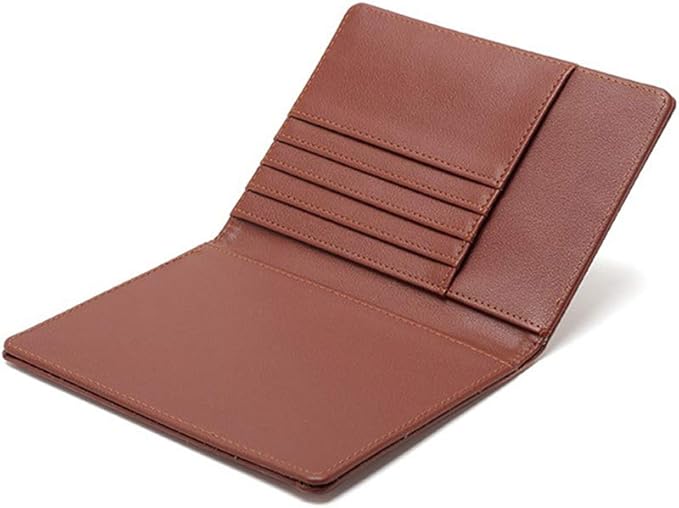 BAKUN Travel Wallet & Family Leather Passport Holder Cover RFID Blocking Travel Wallet, Leather Card Case, Travel Document Organizer Case(Coffee)