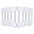 4our Kiddies 10 Pack Baby Proof Cabinet Latches, Childproof Drawer Latches with 6 Extra 3M Adhesives, Adjustable Child Safety Cabinet Strap Locks, Baby Drawer Locks for Kids and Child Safety