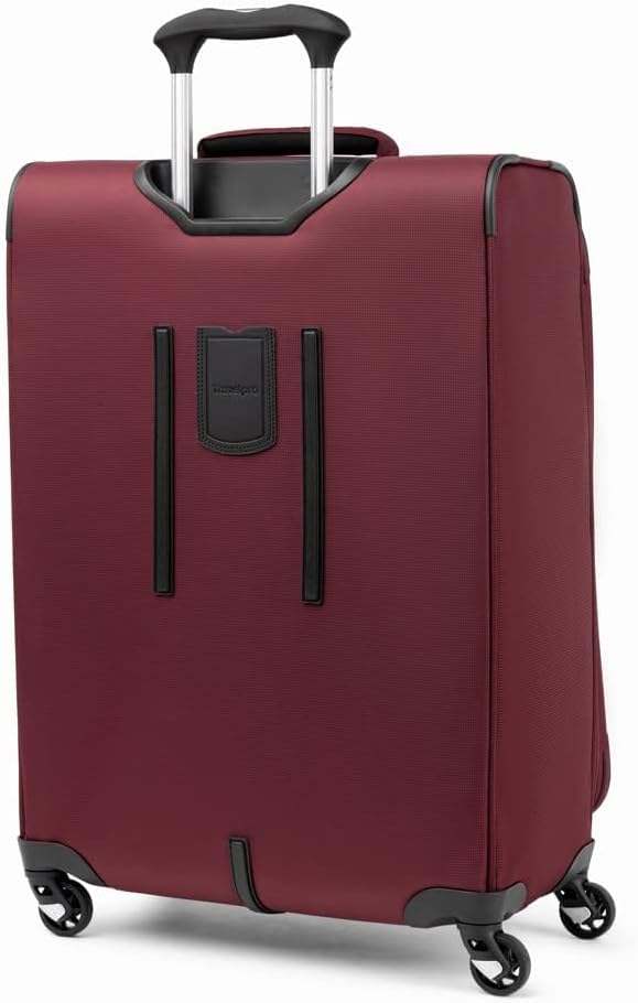 Travelpro Maxlite 5 Softside Expandable Checked Luggage with Spinner Wheels, Lightweight, 25-Inch — Burgundy