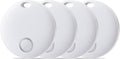 Reyke Smart Tag, Bluetooth Luggage Tracker, Works with Apple Find My (iOS Only), Item Locator for Key, Luggage, Backpack, Wallet, IP67 Waterproof, 4 Pack White