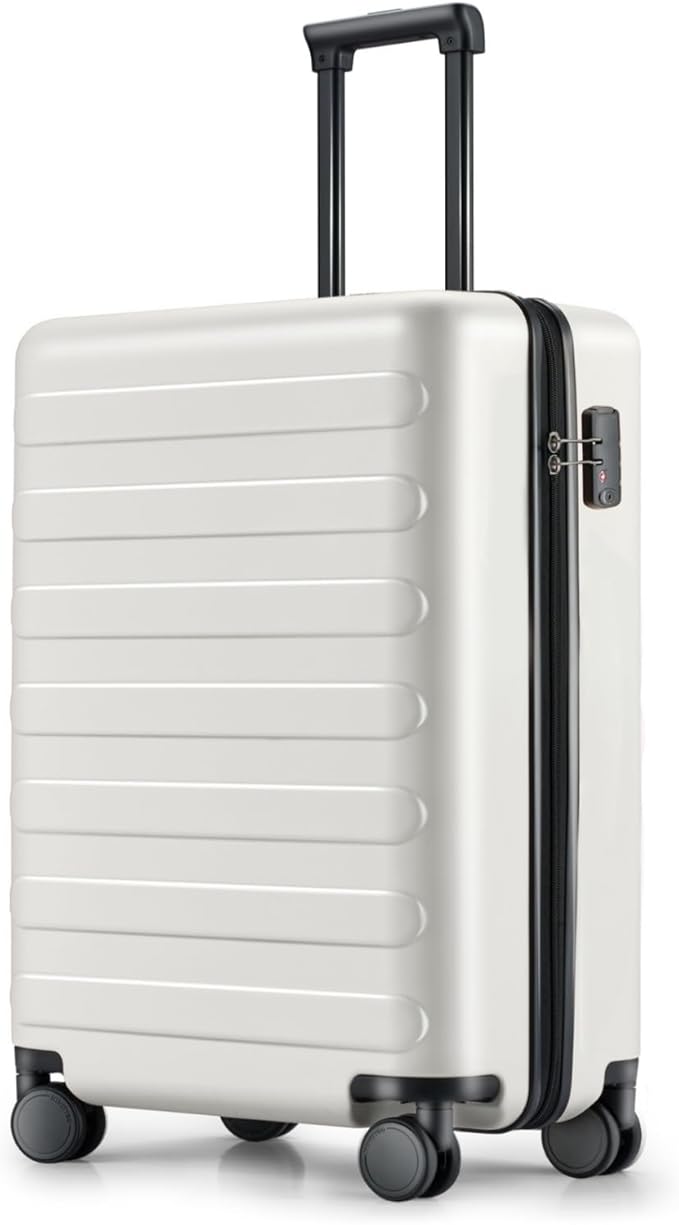 Carry on Luggage 22 X 14 X 9 Airline Approved, 20 Inch Luggage for 3-5 Days Travel, Double Spinner Wheels, 100% Hardshell PC, TSA Lock (05-Lily White (Basic), Carry-On 20-Inch)